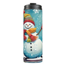Snowboarding Snögubbe - Thermal Tumbler