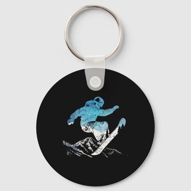 Snowboarding Snowboard 10 Nyckelring (Framsida)