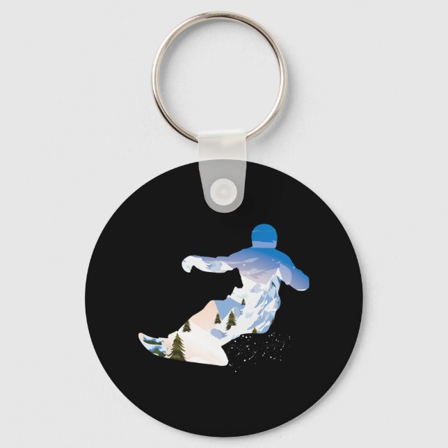 Snowboarding Snowboard 1 Nyckelring (Framsida)