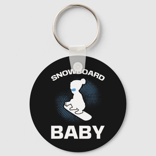 Snowboarding Snowboard Ba Nyckelring (Framsida)