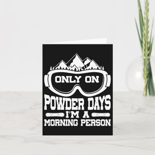 Snowboarding Snowboard bara på pulverdagar.. Kort (Framsida)