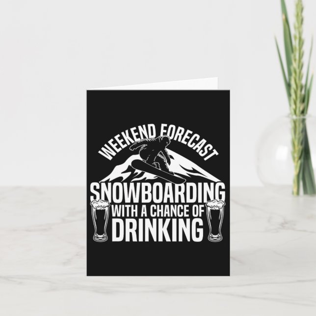 Snowboarding Snowboard Beer Helg Prorecast Snowb Kort (Framsida)