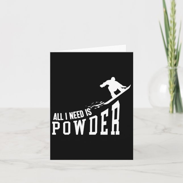 Snowboarding Snowboard behöver bara pulver Kort (Framsida)