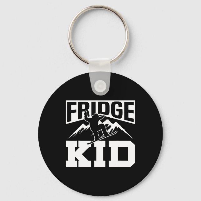 Snowboarding Snowboard Fridge Kid 1 Nyckelring (Framsida)