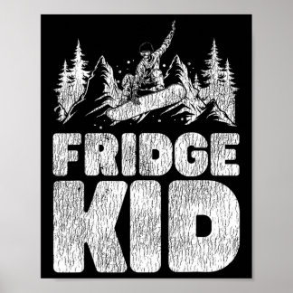 Snowboarding Snowboard Fridge Kid Poster