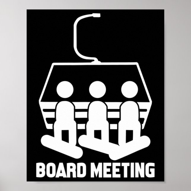 Snowboarding Snowboard Funny Snowboarder Poster (Framsidan)