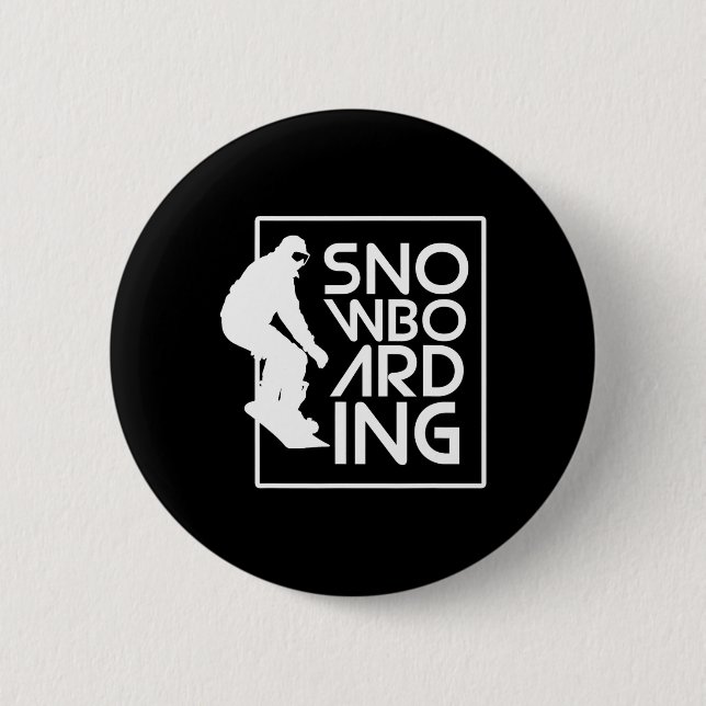 Snowboarding Snowboard Gift Kärlek Snowboarding Knapp (Framsida)