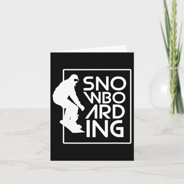 Snowboarding Snowboard Gift Kärlek Snowboarding Kort (Framsida)