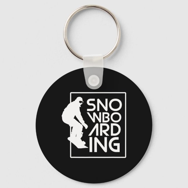 Snowboarding Snowboard Gift Kärlek Snowboarding Nyckelring (Framsida)