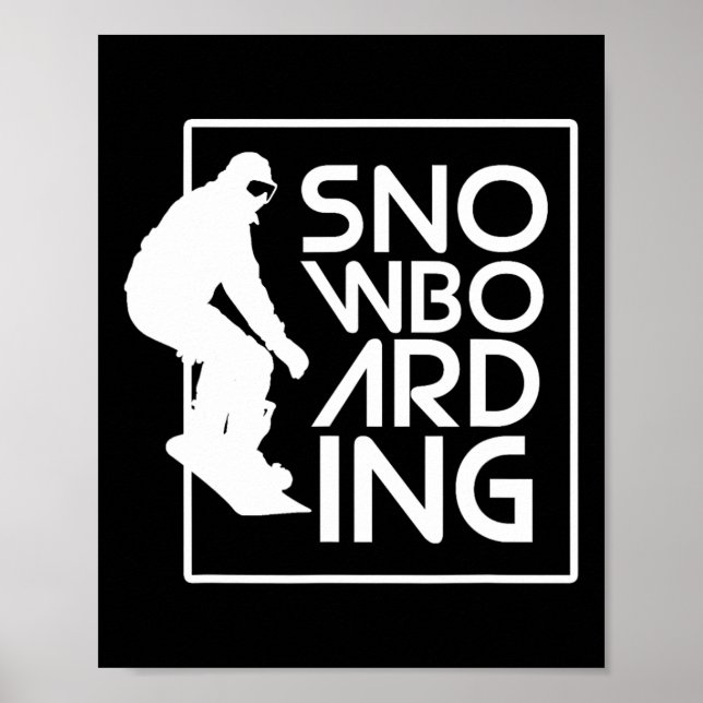 Snowboarding Snowboard Gift Kärlek Snowboarding Poster (Framsidan)