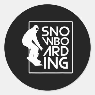 Snowboarding Snowboard Gift Kärlek Snowboarding Runt Klistermärke