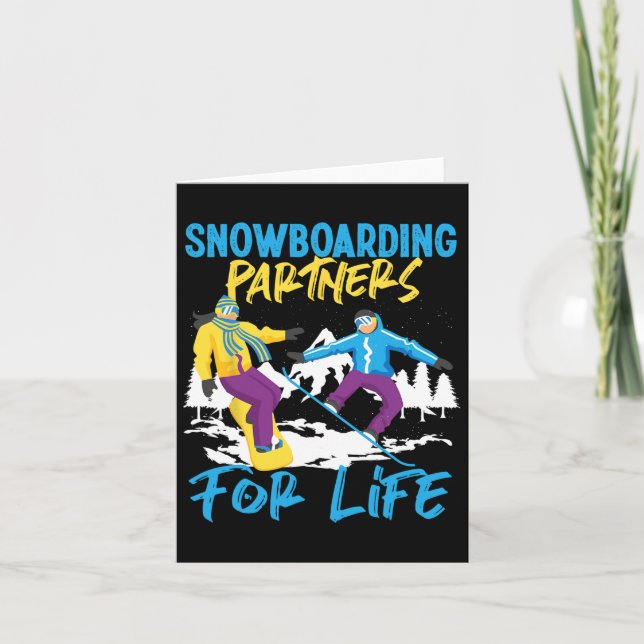 Snowboarding Snowboard Giftermål Wife Make Snowb Kort (Framsida)