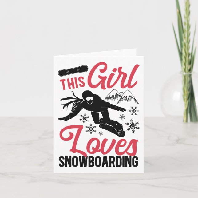 Snowboarding Snowboard Girl Kort (Framsida)