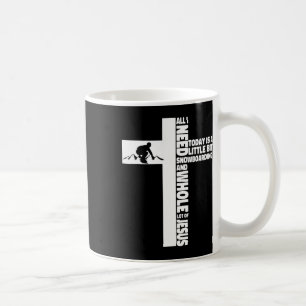Snowboarding Snowboard Jesus Faith Kor Christian Kaffemugg