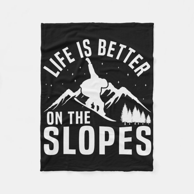 Snowboarding Snowboard-livet är bättre på slätten Fleecefilt (Framsidan)