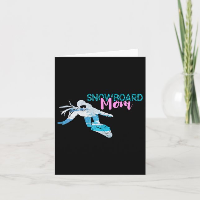 Snowboarding Snowboard Mamma Krona Snowboarder Win Kort (Framsida)
