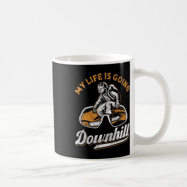 Snowboarding Snowboard mitt liv är på väg nedåt Kaffemugg (Höger)