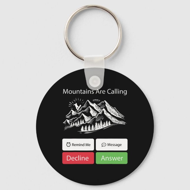 Snowboarding Snowboard Mobile Mobil Visning Mounta Nyckelring (Framsida)