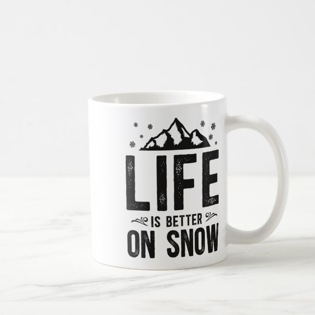 Snowboarding Snowboard Mountain Ski Skiing Kaffemugg (Höger)