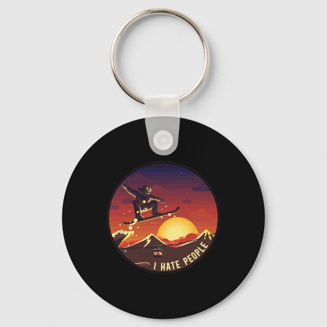 Snowboarding Snowboard Nyckelring (Framsida)