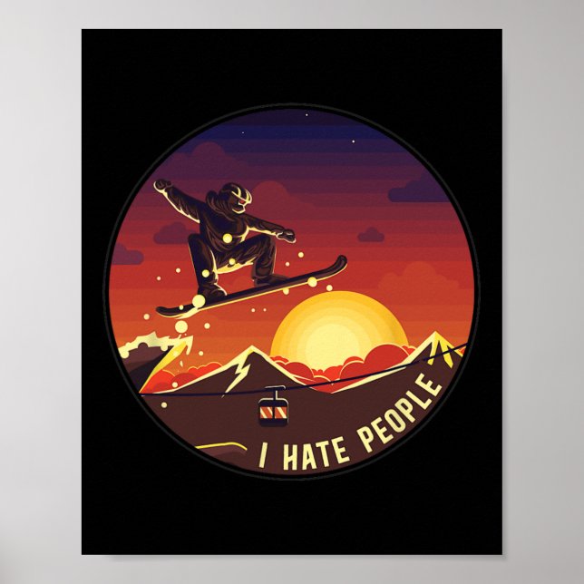 Snowboarding Snowboard Poster (Framsidan)