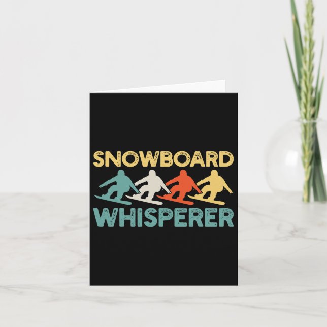 Snowboarding Snowboard Retro Kort (Framsida)