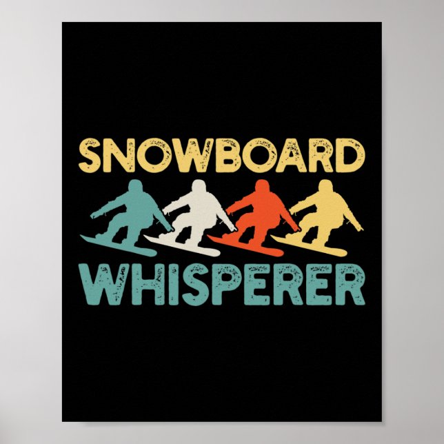 Snowboarding Snowboard Retro Poster (Framsidan)
