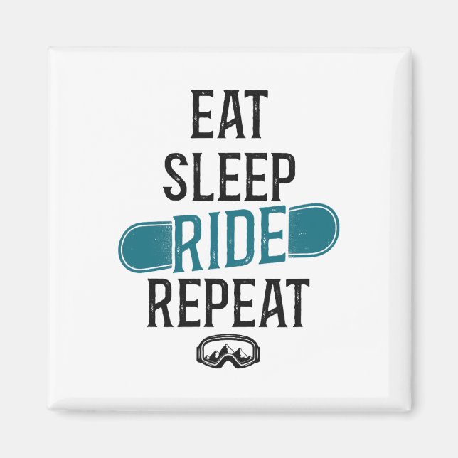 Snowboarding Snowboard Ride Magnet (Framsidan)