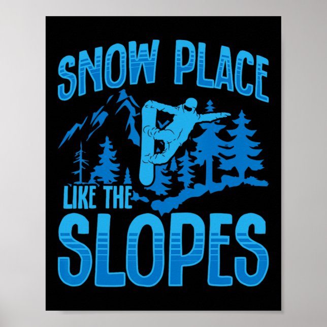 Snowboarding Snowboard Snö Ställe som Slopes Poster (Framsidan)
