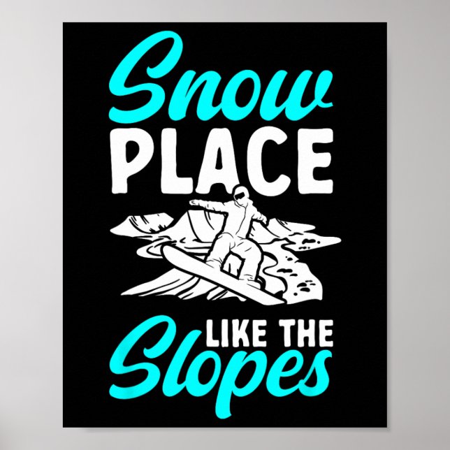Snowboarding Snowboard Snö Ställe som Slopes Poster (Framsidan)