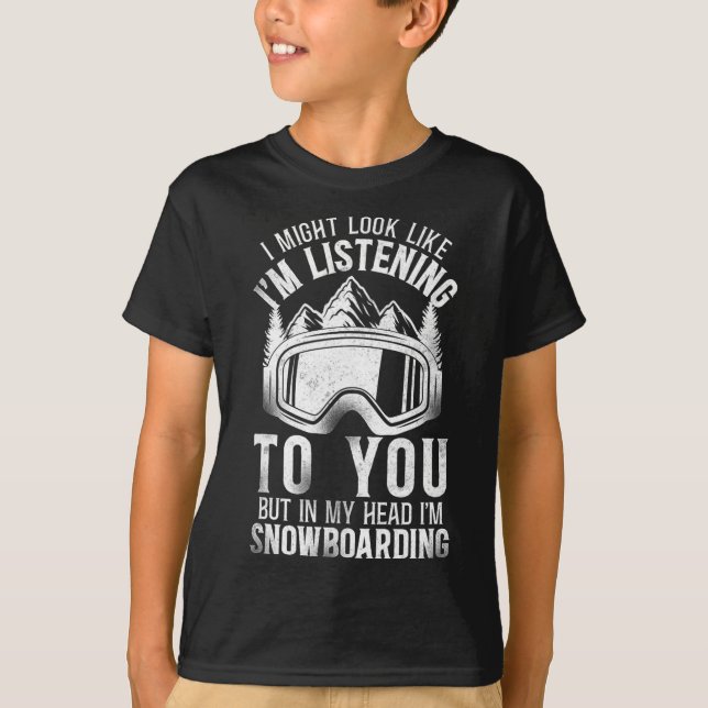 Snowboarding Snowboard Vintage 1 T Shirt (Framsida)