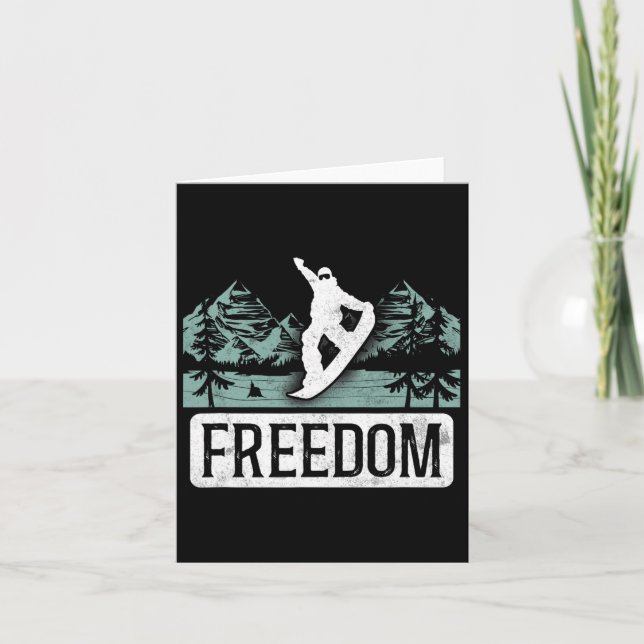 Snowboarding Snowboard Vintage Freedom Kort (Framsida)