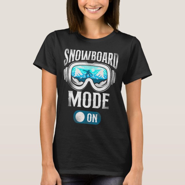 Snowboarding Snowboard Vintage Goggles T Shirt (Framsida)