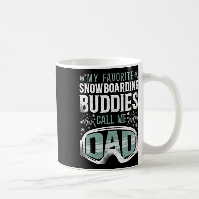 Snowboarding Snowboard Vintage Pappa Kaffemugg (Höger)