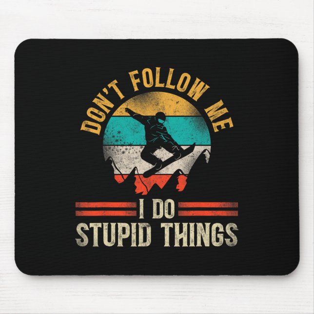 Snowboarding Snowboard Vintage Retro 8 Musmatta (Framsidan)