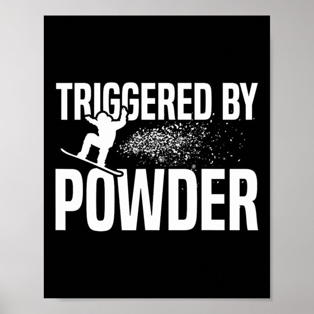 Snowboarding-snowboardbords utlöst av pulver 1 poster (Framsidan)