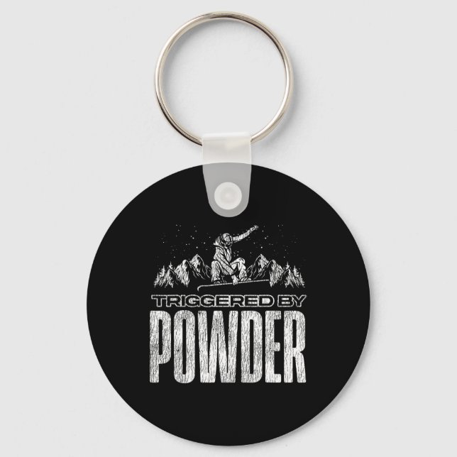 Snowboarding-snowboardbords utlöst av pulver nyckelring (Framsida)