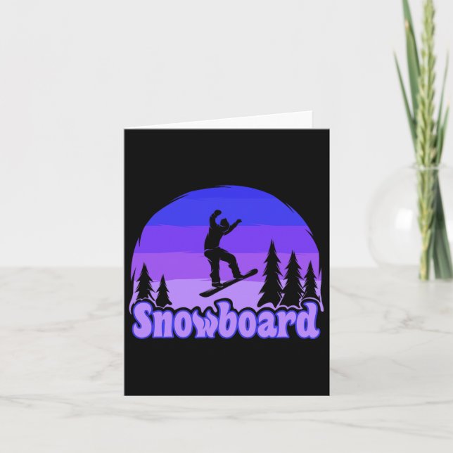 Snowboarding Snowboarder 1 Kort (Framsida)