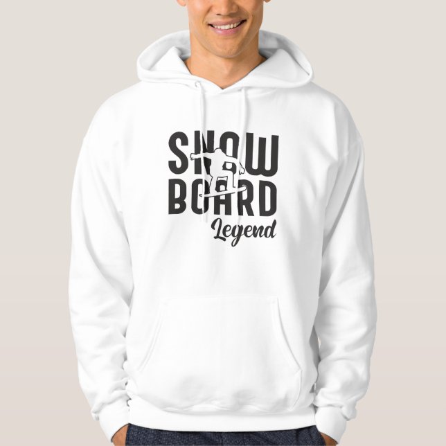 Snowboarding Snowboarder Funny Gift Idea Hoodie (Framsida)