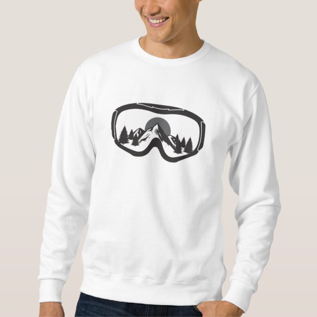 Snowboarding Snowboarder Funny Gift Idea Lång Ärmad Tröja (Framsida)