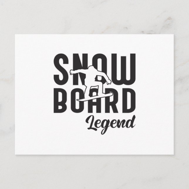 Snowboarding Snowboarder Funny Gift Idea Vykort (Framsida)