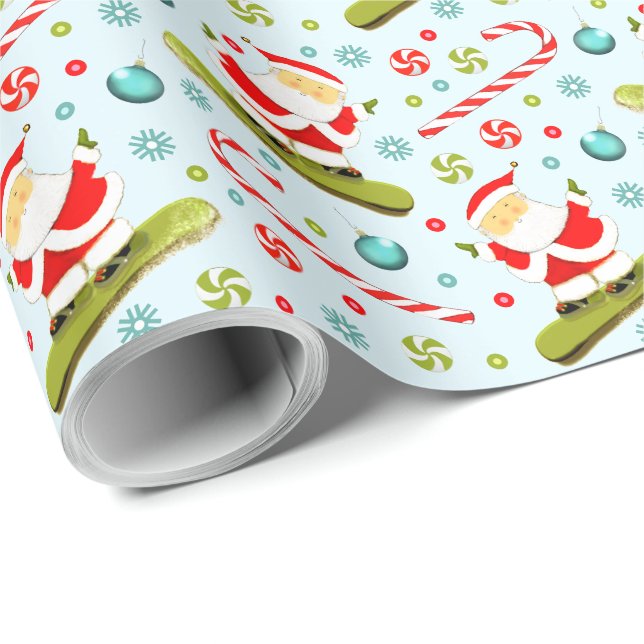 Snowboarding Snowboarder jul Helgdag Gift Presentpapper (Rullad Hörn)