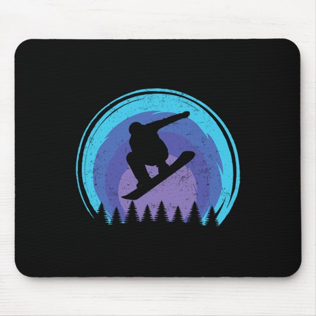 Snowboarding Snowboarder Silhouette Grun Musmatta (Framsidan)