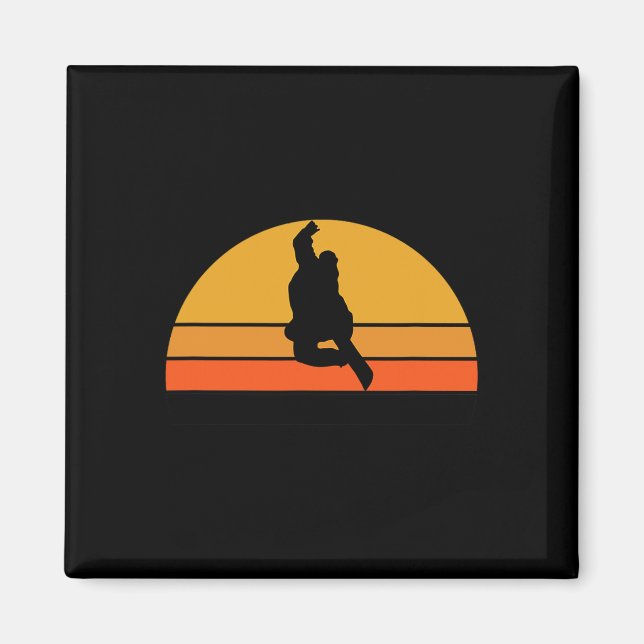 Snowboarding Snowboarder Snö Snö Winter Sunset R Magnet (Framsidan)