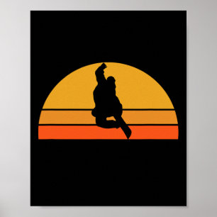 Snowboarding Snowboarder Snö Snö Winter Sunset R Poster