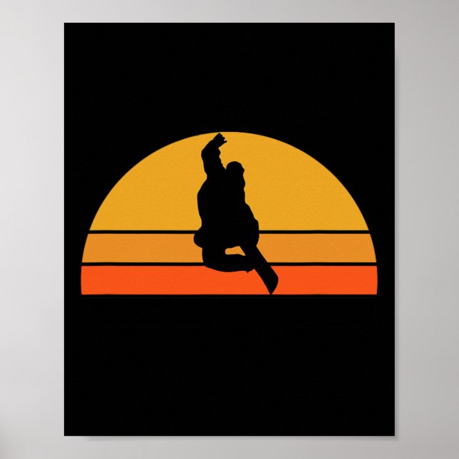 Snowboarding Snowboarder Snö Snö Winter Sunset R Poster (Framsidan)