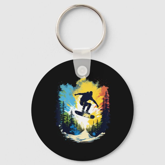 Snowboarding Snowboarder Snowboarder Snowboarder S Nyckelring (Framsida)