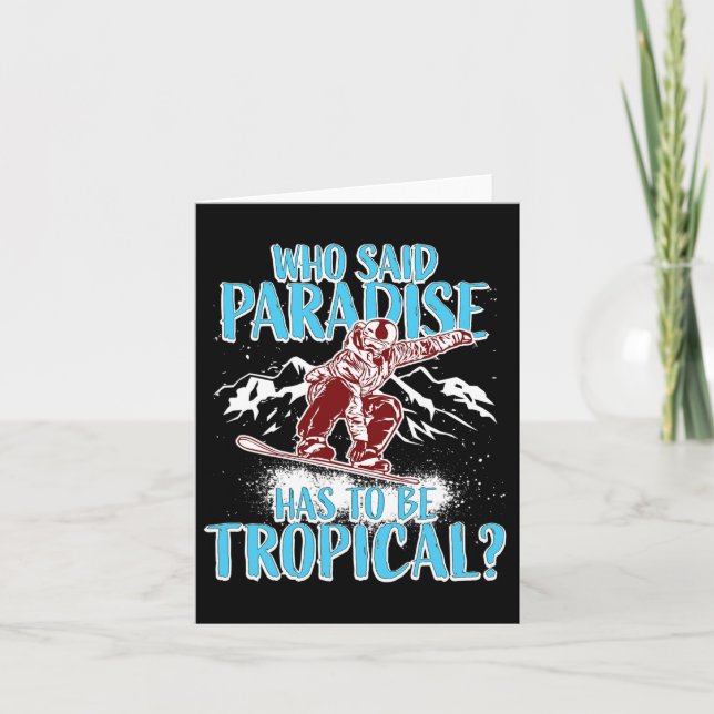 Snowboarding Snowboarder Winter Funny Qu Kort (Framsida)