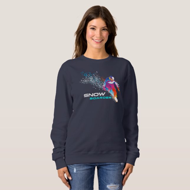 Snowboarding | Sötskjorta för kvinnor T Shirt (Hel framsida)