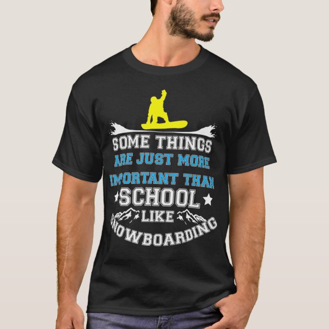 Snowboarding Student Funny Snowboard Kid Gift T Shirt (Framsida)